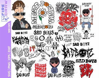 Sad Boyz 4 Life SVG PNG: Corridos Tumbados, Junior H (Digital Download)