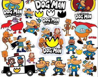 Dog Man SVG + PNG BUNDLE, Dogman Png, Dogman Svg, Birthday Dogboy svg bundle,Dog Boy Cricut svg, Dogboy Printable Shirt Digital Download