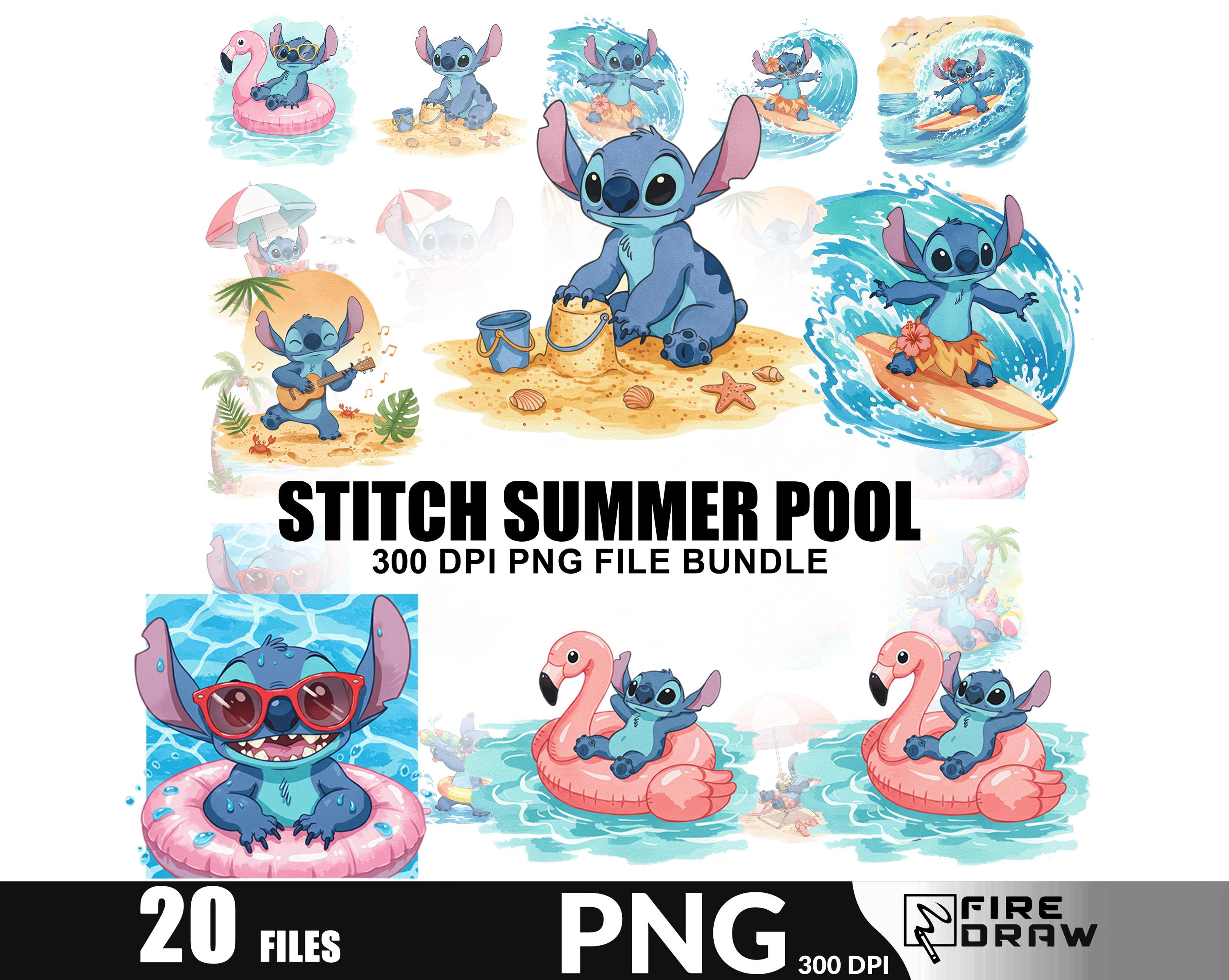 Stitch Pool Set Stitch Pool Party PNG Bundle: Summer Beach Digital Download - Etsy