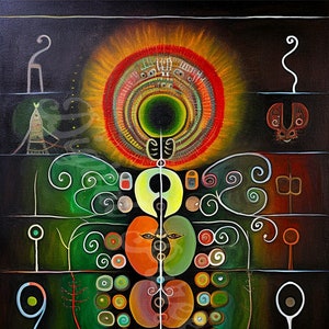 Shamanic soul, A Deep and Beautiful spiritual Wall Art, Shamanic Connection, Instant Digital Download in PNG Format, Printable download