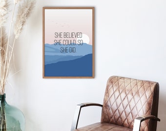Inspirational Positive Motivational Prints, Female/Women Empowerment Wall Art Quotes. Funny Office Poster. Positive Affirmations. Chic