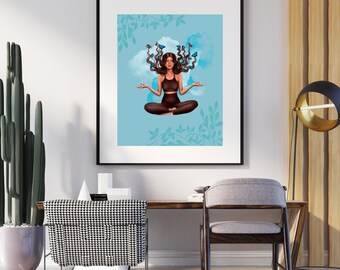 Yoga Wall Decor Yoga Wall Art Printable Yoga Poses Wall Art Yoga Print Digital Download