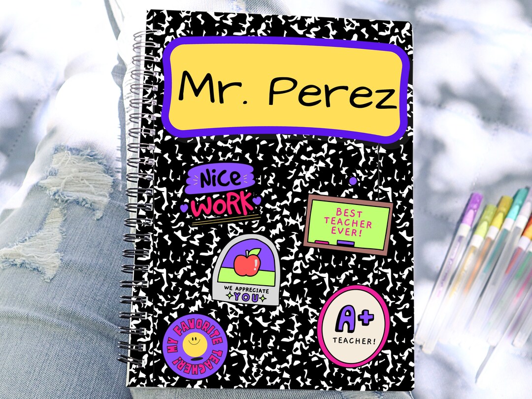 Personalized Notebook Daycare Teacher Appreciation Gift Custom Etsy
