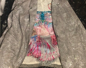 hand-made lover inspired eras tour bodysuit, glow-in-the-dark blazer and five bracelets (important to read description)