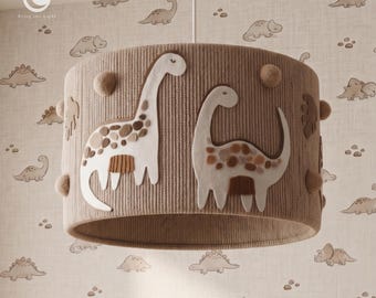 Dinosaur Nursery Ceiling Light | Kids Room Lampshade with Dinosaur decor