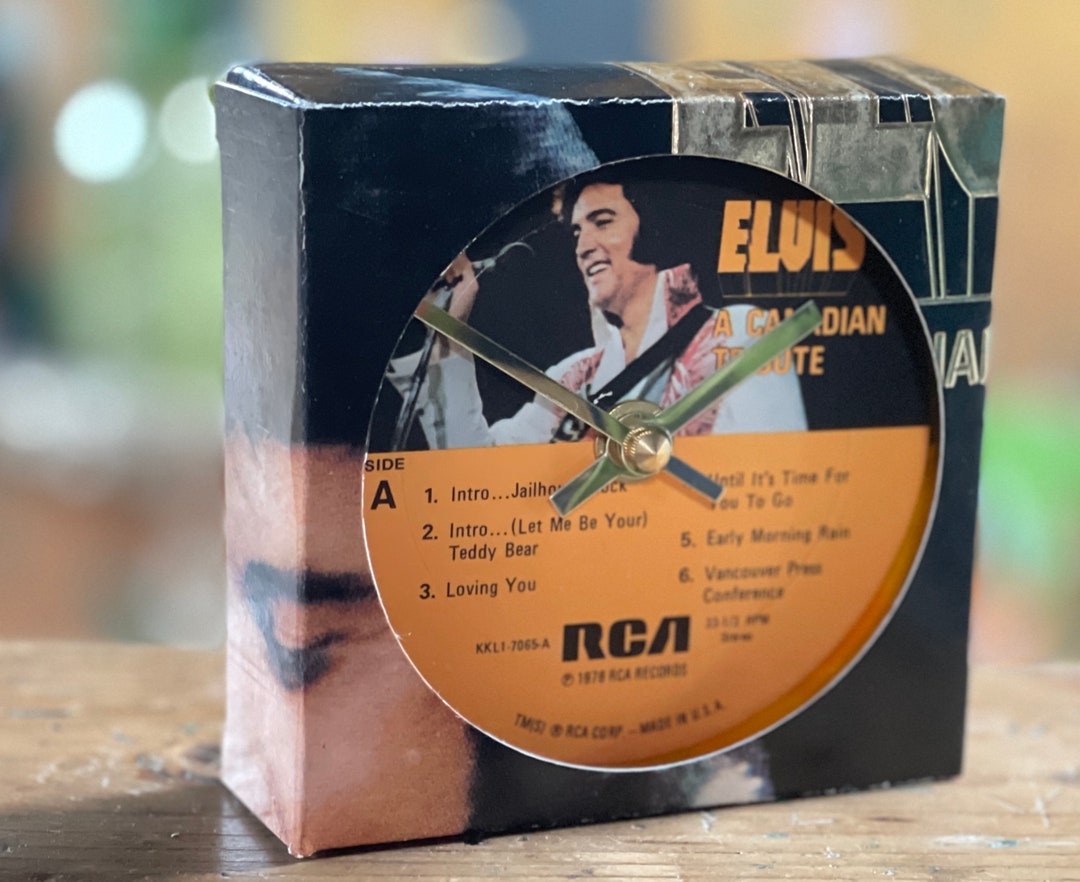 Elvis Presley. Clock Made From Vinyl Record. Etsy