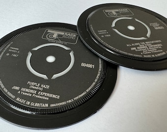 Jimi Hendrix - record label coasters by popsters