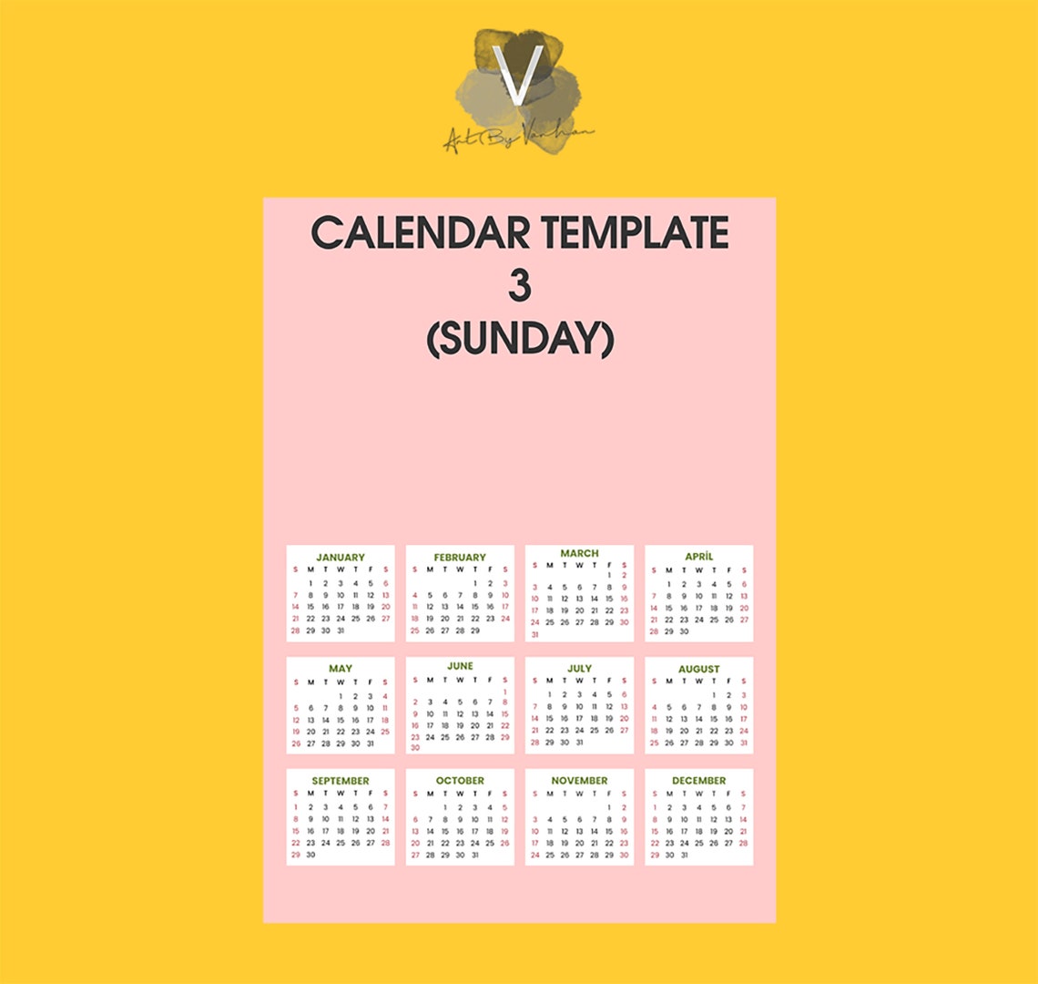Personalized Christmas Gift Calendar, Digital Downloadable and Printable Calendar, Personalized