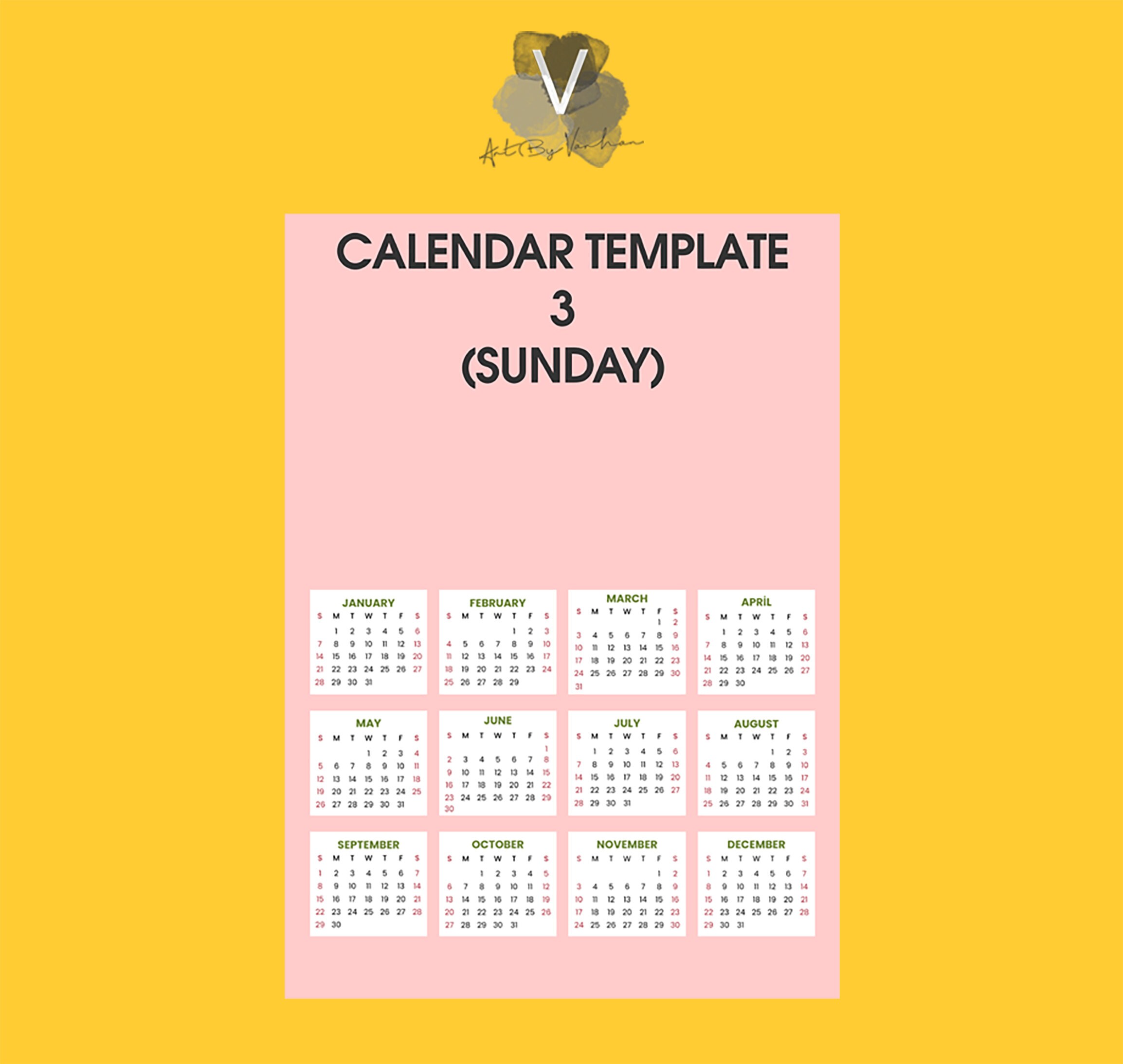 Personalized Christmas Gift Calendar, Digital Downloadable and