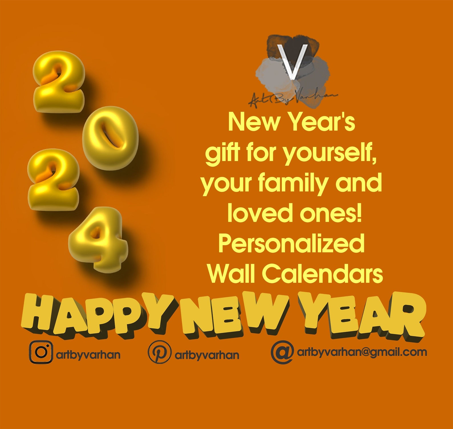 Personalized Christmas Gift Calendar, Digital Downloadable and