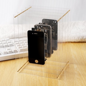 Disassembled iPhone Art | iPhone Teardown | Multi-LayerDeconstructed iPhone | Unique Phone Gifts | Office Desk Decor | Exploded View Phone