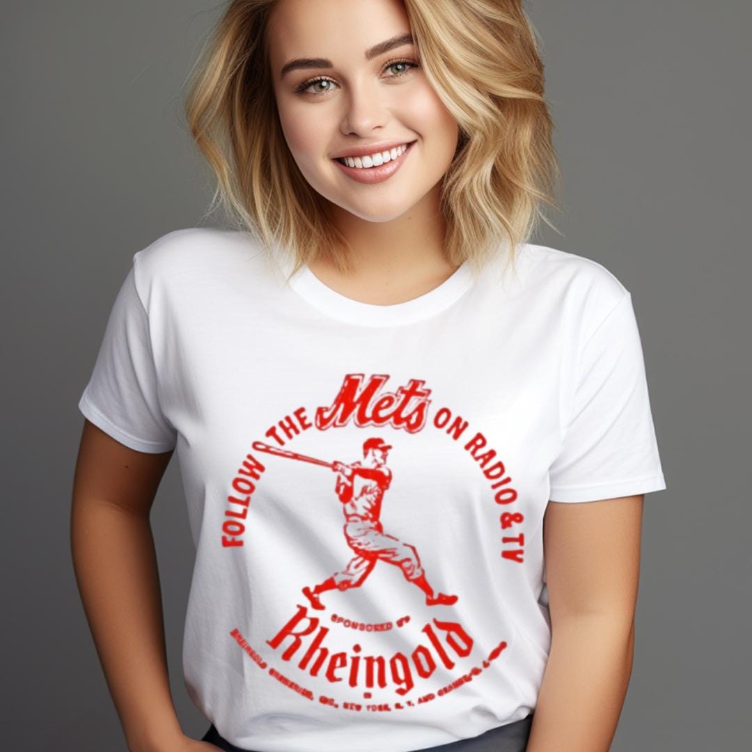 Rheingold Mets T-shirt | Follow the Mets Vintage Baseball Tee | Retro ...