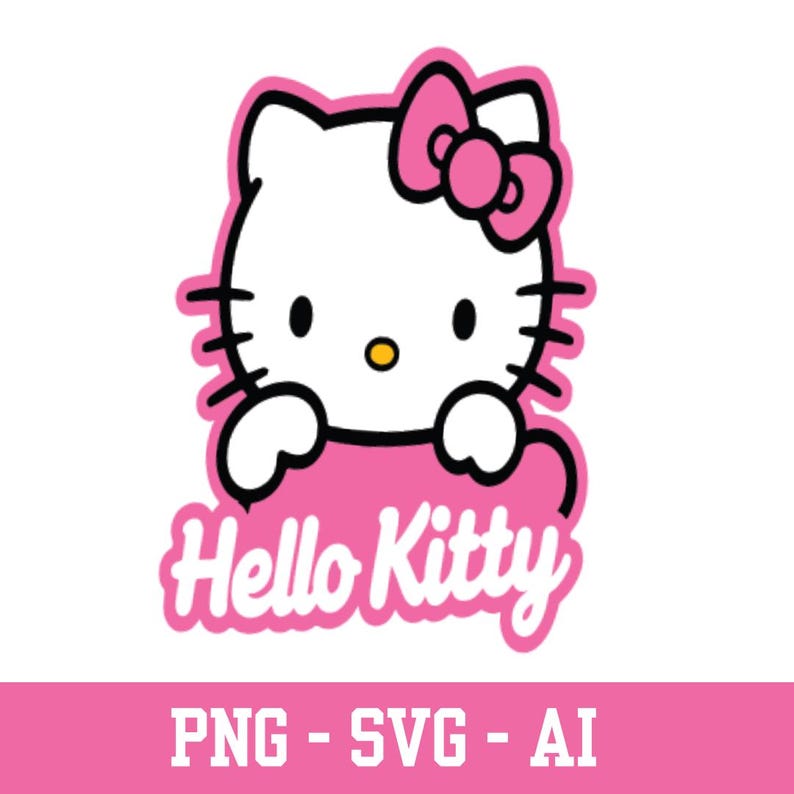 Kawaii Cat Clipart PNG SVG image 2