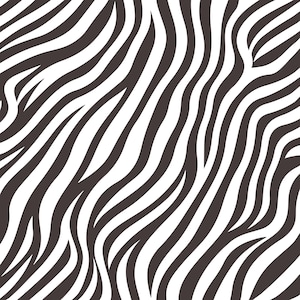 May include: A seamless pattern featuring a zebra print design. The pattern consists of dark brown, curved stripes against a white background. The stripes vary in width and direction, creating a dynamic and textured appearance. This design is suitable for various applications.