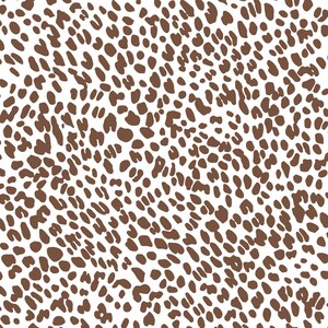 Seamless Leopard Print Digital Paper, Brown White Animal Pattern (Instant Download)
