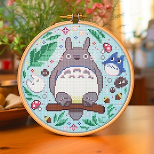 新作からSALEアイテム等お得な商品満載 Totoro-inspired Cross Stitch Pattern Embroidery Mystical ガット