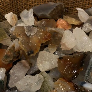 Vintage Brazilian Agate Rough 3000 Carats Kids Adults Unsearched Specimens With Free Faceted Gemstone