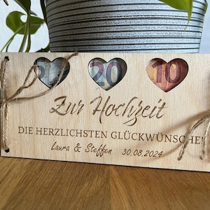 Hochzeit, Geldgeschenk, Geldkarte, Holz, Geld, Karte, Glückwünsche