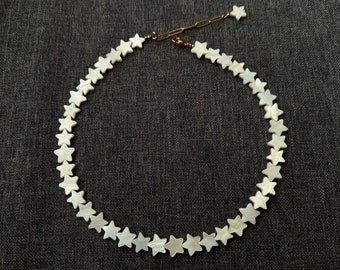 Muschel Kette, Muschel Kette, Perlmutt Kette, Muschel Choker, Muschel Kette, Muschel Sommer Kette, Stern Halskette, Perlmutt Kette