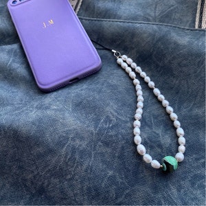 Freshwater Pearl Phone Strap, Phone Charm Strap, Pearl Phone Chain, Cute Phone Charm, Beaded Phone Charm, Pearl Phone Charm, Agate Charm