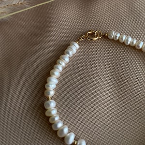 Tiny Baroque Pearl Anklet, Freshwater Pearl Ankle Bracelet, Dainty Anklet, Pearl anklet, Baroque Pearl Bracelet Anklet, Woman gift for her