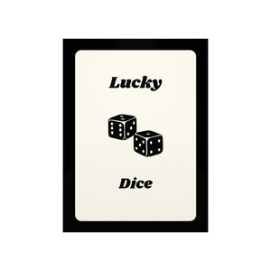 Lucky dice digital poster
