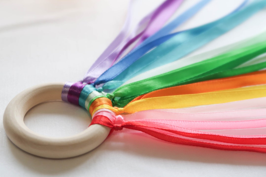 Montessori Ribbon Rings, Rainbow, Multicolor - Etsy