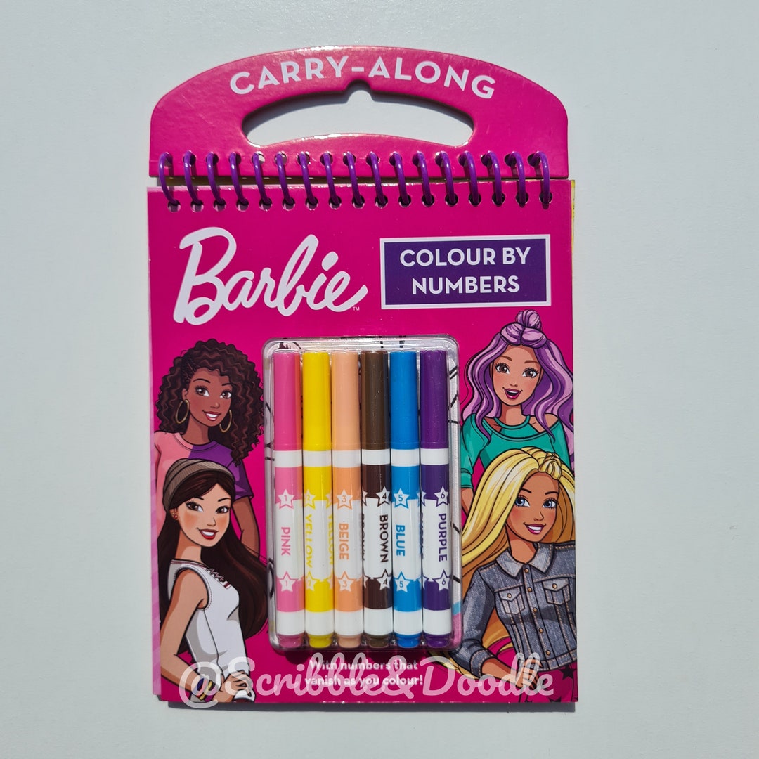 Barbie Carry Along Colour by Numbers Set Barbie Colouring - Etsy UK