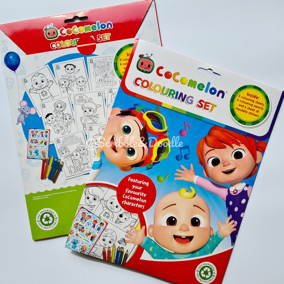 Cocomelon Colouring Set Cocomelon Colouring Sheets Cocomelon Stickers ...