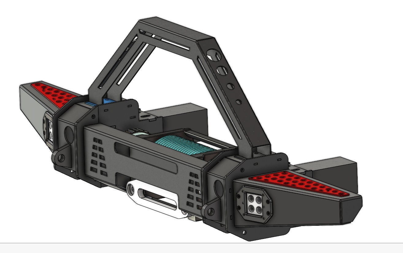Defender Front Winch Bumper,front Bumper Files, Dxf Files,cnc Files,diy,patterns Blueprints,land