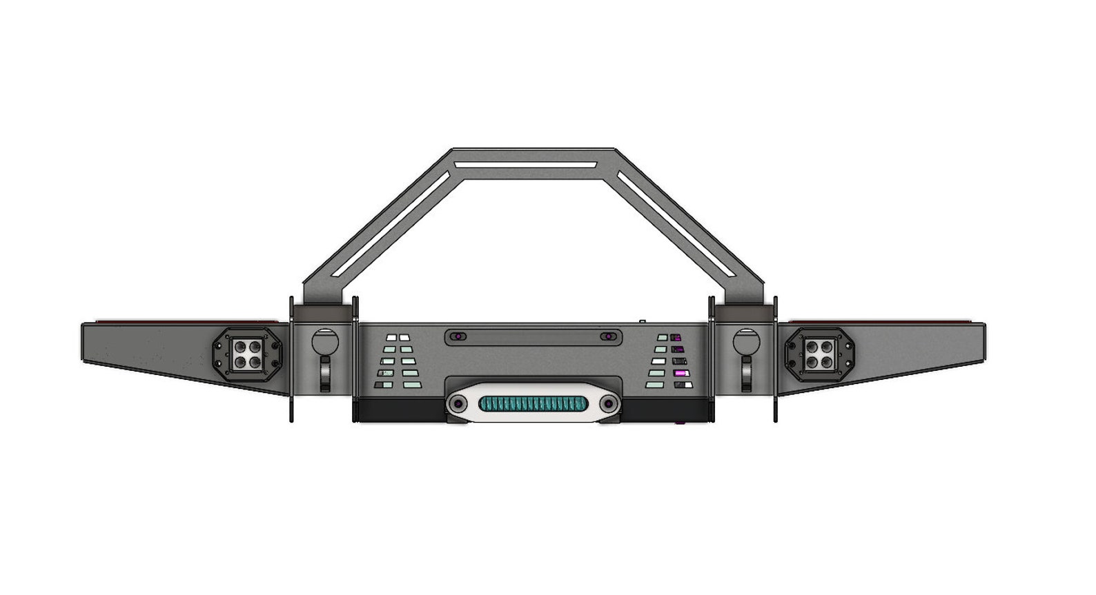 Defender Front Winch Bumper,front Bumper Files, Dxf Files,cnc Files,diy,patterns Blueprints,land