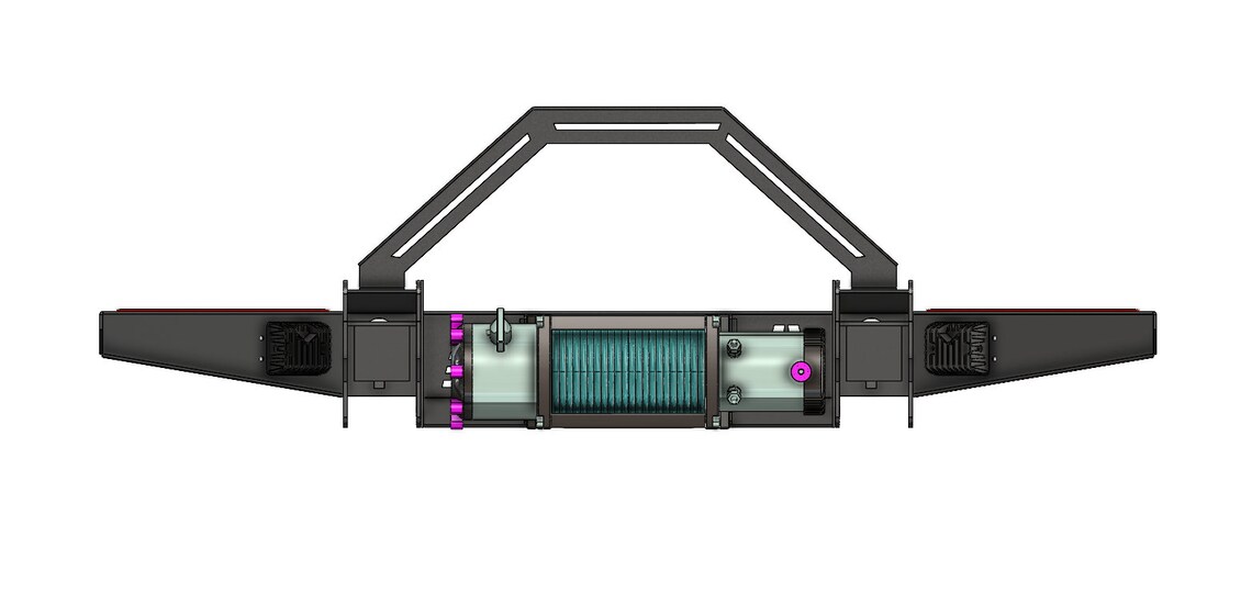 Defender Front Winch Bumper,front Bumper Files, Dxf Files,cnc Files,diy,patterns Blueprints,land
