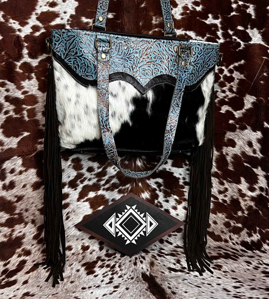Freckled Leather Hair On Small Bag