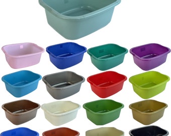 11 Litres Washing Up Bowl Rectangular Plastic Basin Mixing Sink Tidy Organizers perfectly Toy Storage cleaning Kitchen Vegetables Fruits