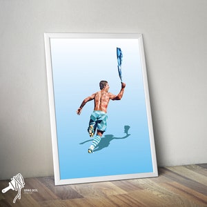 Sergio Aguero Poster Manchester City Print