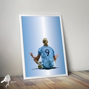 Erling Haaland Poster Manchester City Print