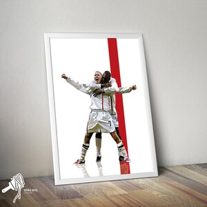 David Beckham England Football Poster Print