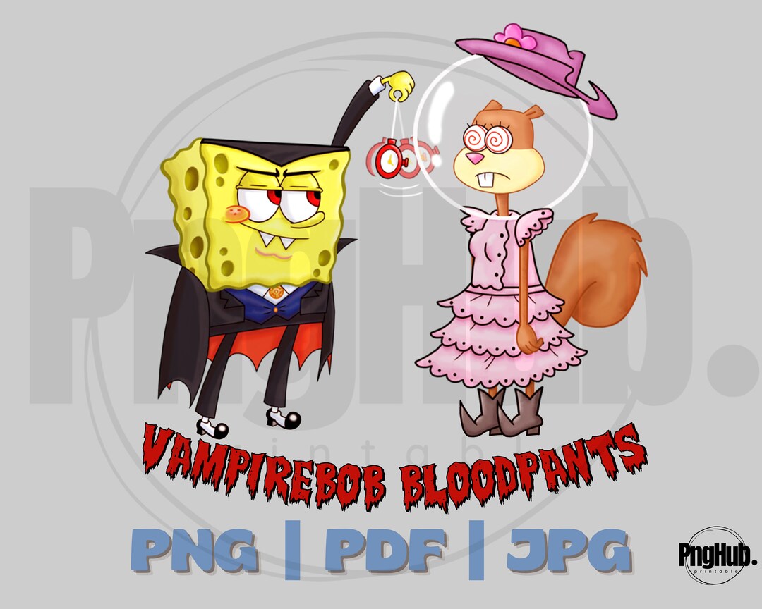 Vampire Spongebob Png Spongebob Png Dracula Spongebob Clip Etsy