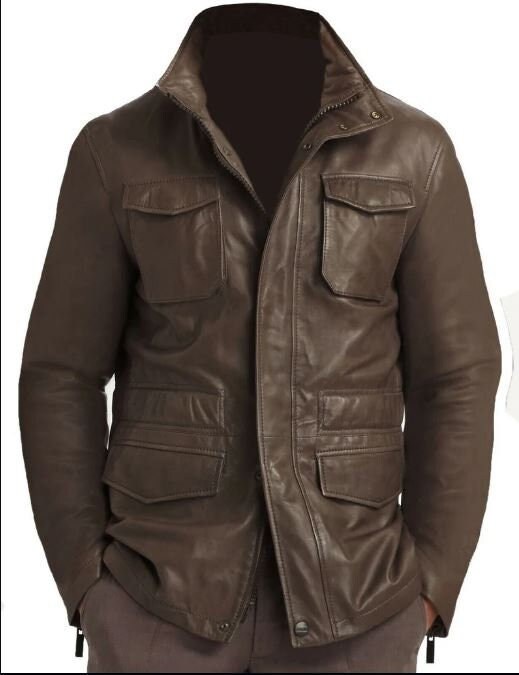 Leather field coat deals