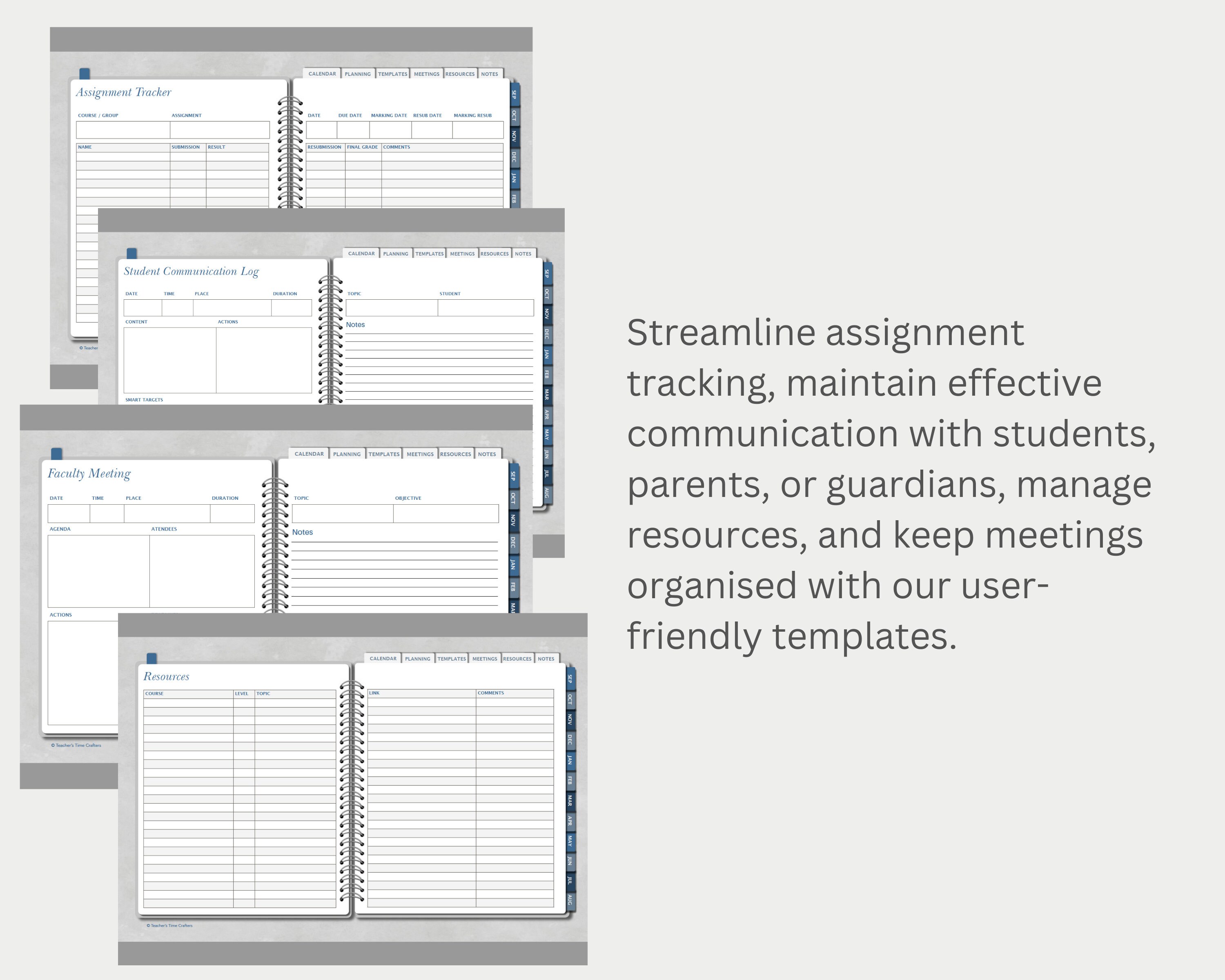 FE Teacher 20232024 Digital Academic Planner Blue, Goodnotes