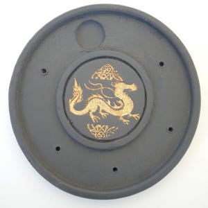 Incense Holder with Dragon Figure, Handmade, Candles and Holders, Incense Burner, Meditation, Yoga Gift, Stick Holder