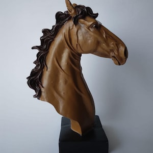 Horse Statue, Horse Figures, Horse Bust, Polyester Sculpture, Horse Head Sculpture