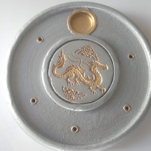 Incense Holder with Dragon Figure, Yoga Incense, Yoga Accessories, Incense Holder, Holder