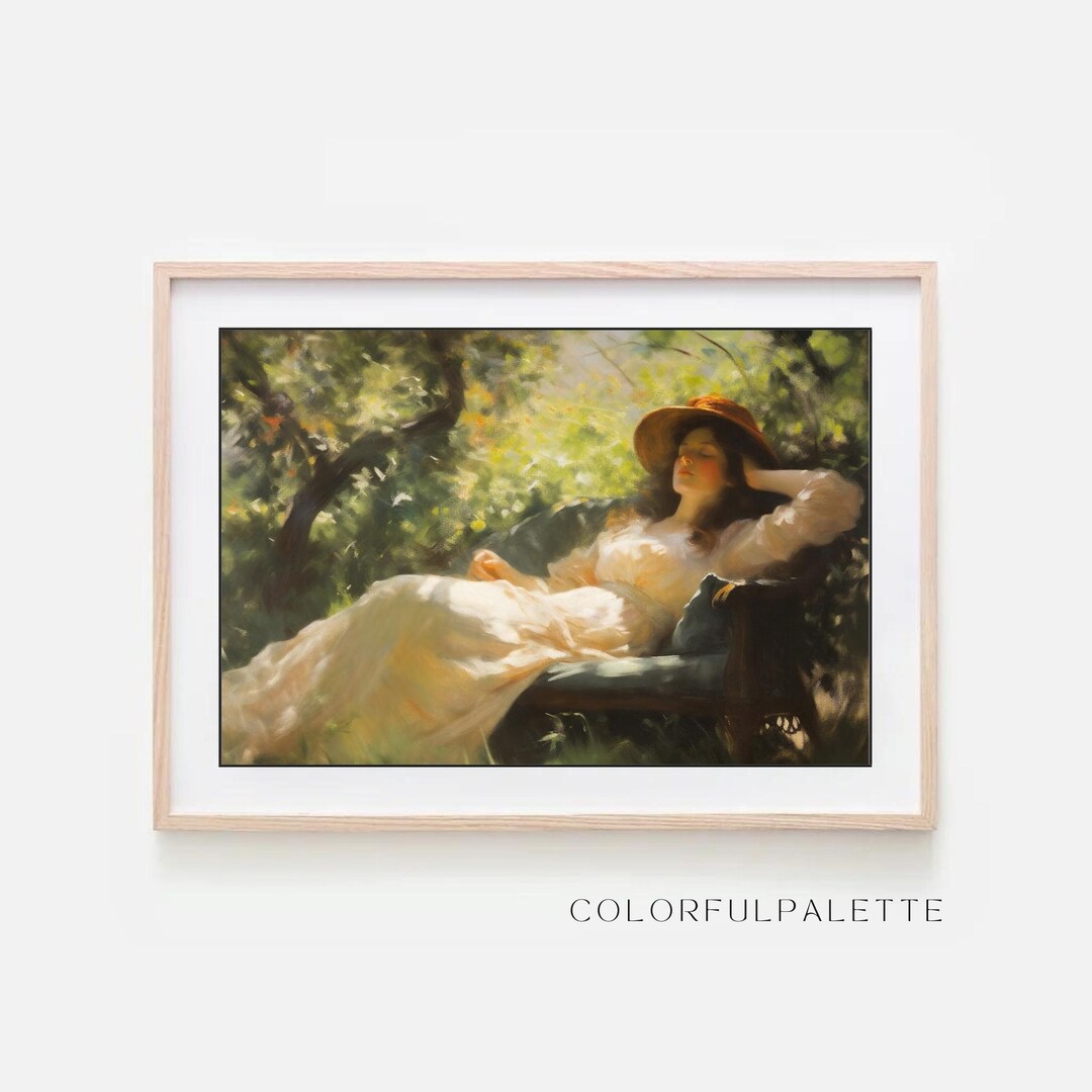 Woman Portrait Oil Painting | Printable Feminine Wall Art Decor ...