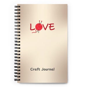 Love Knitting Spiral notebook. Plan / track your knitting projects. Knitting Journal. Craft Diary. Yarn Lover Gift. Hobby Gift