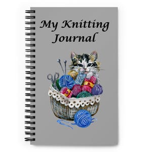 My Knitting Journal Spiral notebook. Plan / track your knitting projects. Knitting Journal. Craft Diary. Yarn Lover Gift. Hobby Gift