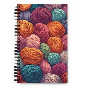 Yarn Stash Spiral notebook.  Plan/track your craft projects. Knitting Journal. Crochet Planner. Craft Diary. Yarn Lover Gift. Hobby Gift.