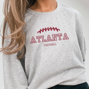 Atlanta Vintage 90s Style Football Sweatshirt, Cute Oversized Retro Atlanta Crewneck, Falcons Fan Gifts, Falcons Game Day Shirt, ATL Tshirt