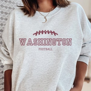 Washington Game Day Football Sweatshirt, Cute 90s Vintage Washington Crewneck, Commanders Fan Gift, Commanders Retro Tshirt for Tailgate