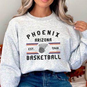 Phoenix Vintage Basketball Sweatshirt, Retro Style Phoenix Crewneck, Suns Fan Gift, Phoenix Suns Shirt, Game Day Phoenix Shirt, Suns Tshirt